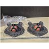 Image 2 : 2 Black bear head wall plaques, like new - 9"H