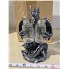 Image 2 : Dragon salt n pepper holder figurine, c/w salt n pepper shakers - new in box