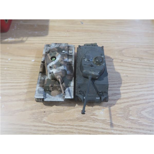 two plastic tank models