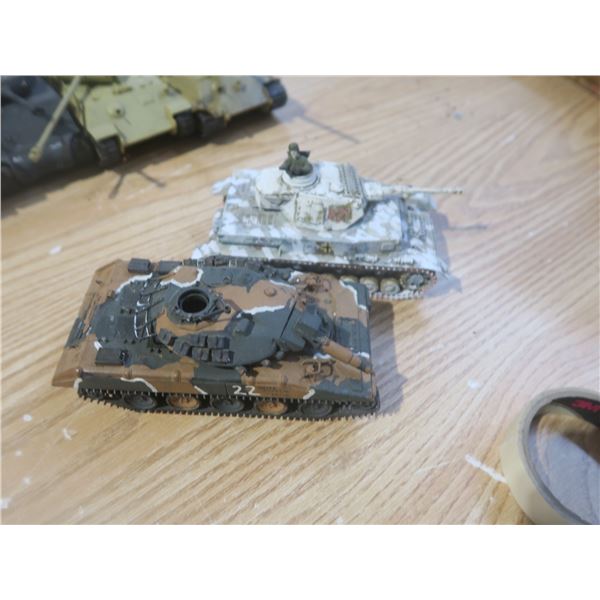 two plastic tank models