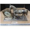 Image 1 : Time for luck vintage 1950's metal electric clock with horse-working