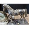 Image 3 : Time for luck vintage 1950's metal electric clock with horse-working