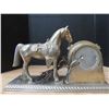 Image 5 : Time for luck vintage 1950's metal electric clock with horse-working