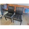 Image 1 : 2 vegan leather upholstered chairs