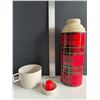 Image 2 : Vintage 1973 Red plaid Thermos