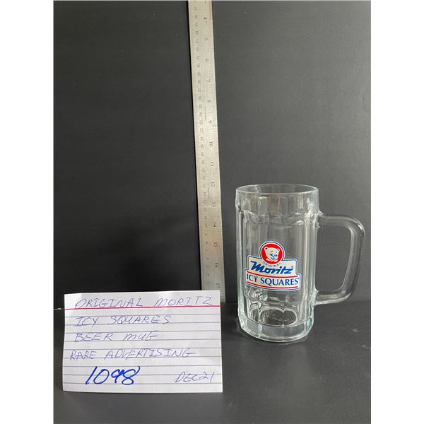 Moritz icy squares glass beer mug