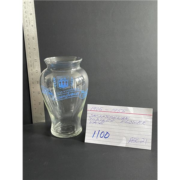 Sask Jubilee 1905-1955 flower vase