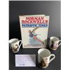 Image 1 : Norman Rockwell book & 3 mugs