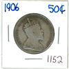 Image 1 : 1906 Canadian silver 50 cent coin