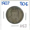 Image 1 : 1907 Canadian silver 50 cent coin