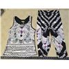 Image 1 : Youth girls sz M Indigenous wolf shirt and leggings combo - new