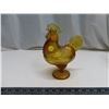 Image 1 : Raised amber rooster dish