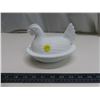 Image 1 : Milk glass hen on a nest