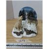 Image 1 : Vintage 3D wolf collectible plate wolves standing /sitting an snowy rocks