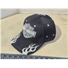 Image 3 : Black Harley Davidson hat, w/ white flame and Velcro back - new