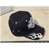 Image 4 : Black Harley Davidson hat, w/ white flame and Velcro back - new
