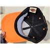 Image 5 : Black n Orange Harley Davidson hat, w/ Velcro back and black flames - new