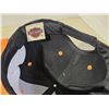 Image 6 : Black n Orange Harley Davidson hat, w/ Velcro back and black flames - new