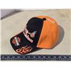 Image 3 : Black n Orange Harley Davidson hat, w/ Velcro back and orange flames - new