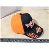 Image 4 : Black n Orange Harley Davidson hat, w/ Velcro back and orange flames - new