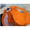 Image 6 : Black n Orange Harley Davidson hat, w/ Velcro back and orange flames - new