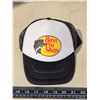Image 2 : Black n White "Bass Pro Shops" snap back trucker hat - new