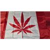 Image 2 : Red Canada Cannabis leaf flag, new - 34"x57.5"