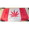 Image 3 : Red Canada Cannabis leaf flag, new - 34"x57.5"
