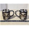 Image 3 : 2 Grim Reaper Halloween mugs, stainless steel inside - new