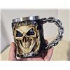 Image 5 : 2 Grim Reaper Halloween mugs, stainless steel inside - new