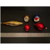 Image 2 : 4 German glass ornaments - misc sizes and shapes