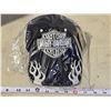 Image 1 : Harley Davidson, white flame w/ Velcro back, hat - new