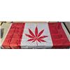 Image 1 : Red Canada Cannabis leaf flag, new - 34"x57.5"
