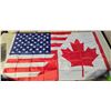 Image 1 : Canada/USA flag, new - 34"x57.5"