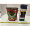 Image 1 : Shamrock 10lb lard tin and new HBC liquorice tin