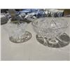 Image 1 : two 3 post crystal candy bowls 8.5"