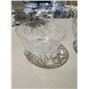Image 4 : two 3 post crystal candy bowls 8.5"