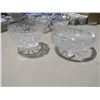 Image 3 : two crystal 3 post candy bowls 7.5"