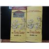 Image 1 : pair of "easy saver" canadian imperial bank of commerce, kids saving folder- 1 has some pennies