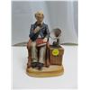 Image 4 : 7" Tall Old Man Music Box & Little Girl Figurine