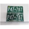 Image 1 : Pair of 1974 Ontario License Plates
