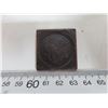 Image 1 : 1/2D stamped metal "coin" - marked 1883, can not veriy authenticity