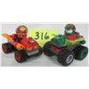 Image 1 : 2 Pull Back Motor Racers 4582 2002 Red Bullet & 4583 2002 Maverick Storm