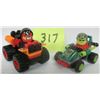 Image 1 : 2 Pull Back Motor Racers 4582 2002 Flash Turbo & 4592 2002 Red Monster