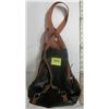 Image 1 : Black & Dark Orange Leather Backpack/Purse