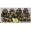 Image 1 : Hear-See-Speak-Do No Evil Monkey Statue