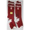Image 1 : Pair of Large Wollen Team Canada Olympic Socks - New