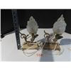 Image 3 : Antique old art brass mermaid lamps- working