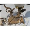 Image 5 : Antique old art brass mermaid lamps- working