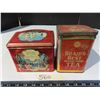 Image 1 : Braids best orange pekoe tea and blue bird confectionery tins